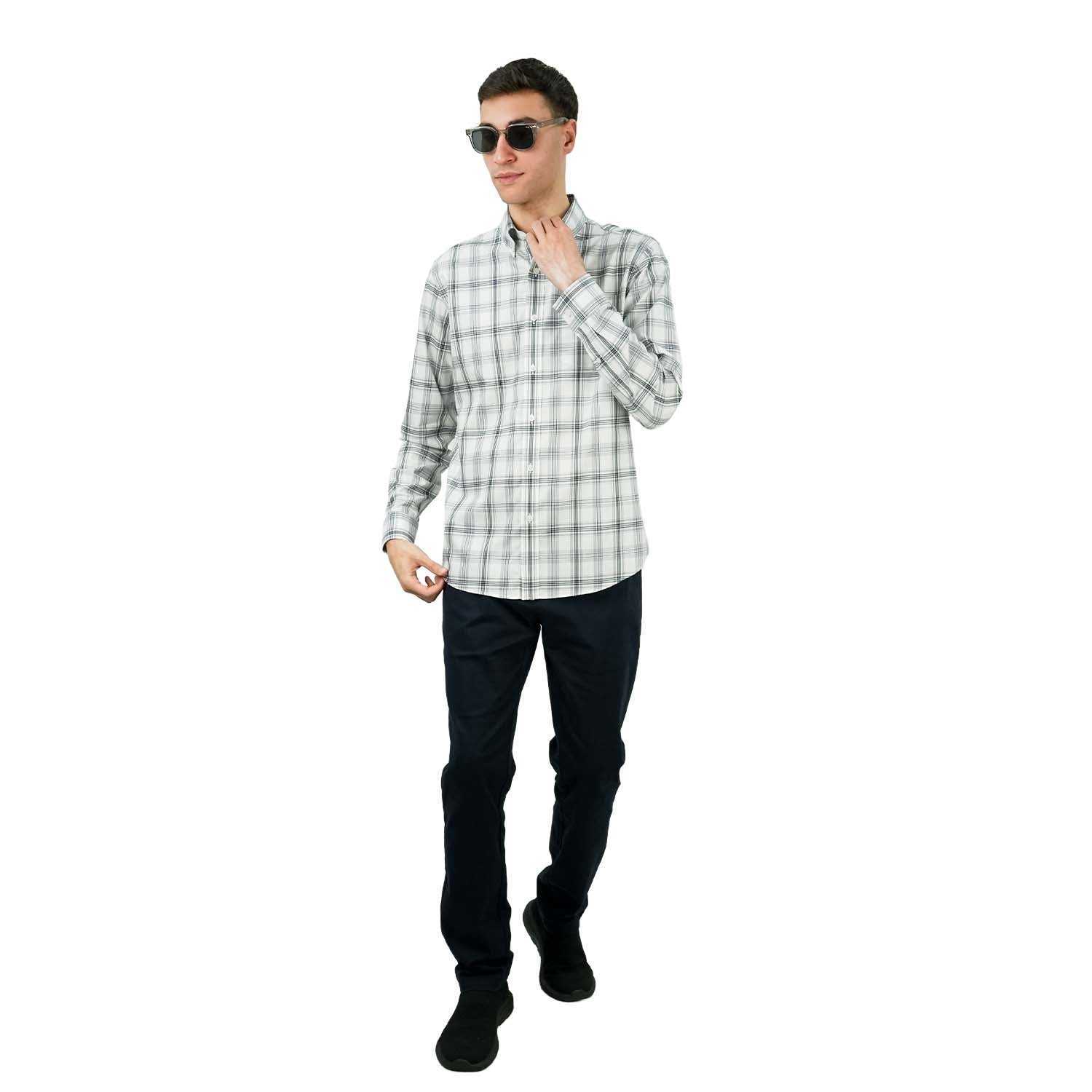 Men's Wrinkle-Free Long Sleeve Cotton Oxford Shirt