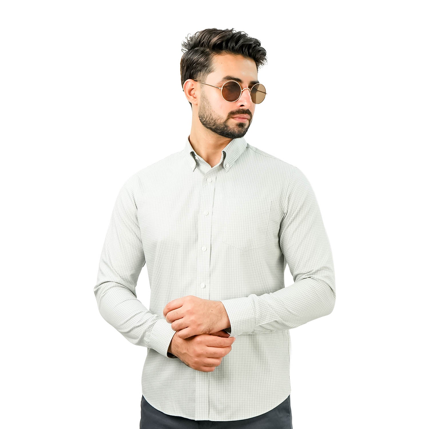 Men's Wrinkle-Free Long Sleeve Cotton Oxford Shirt