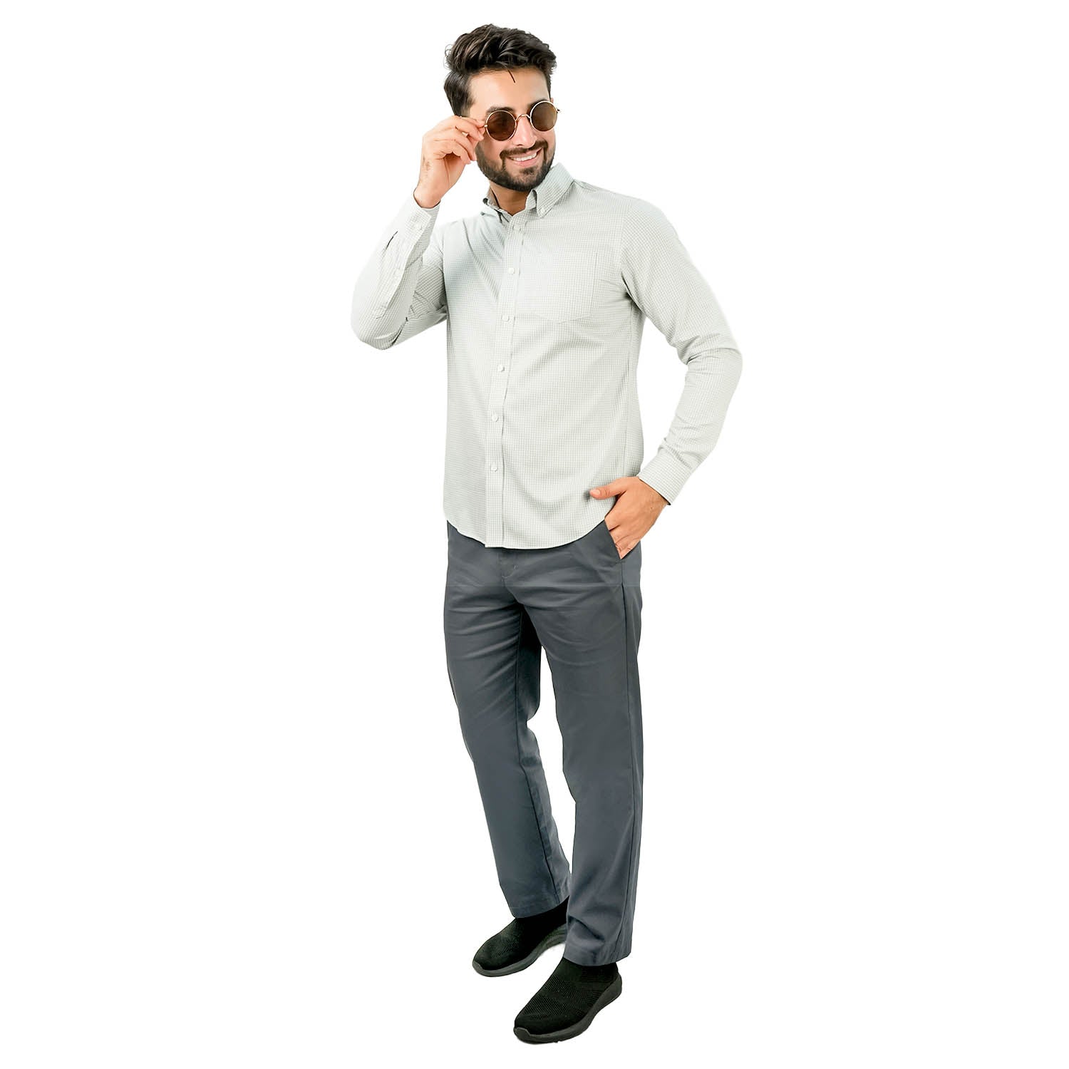 Men's Wrinkle-Free Long Sleeve Cotton Oxford Shirt