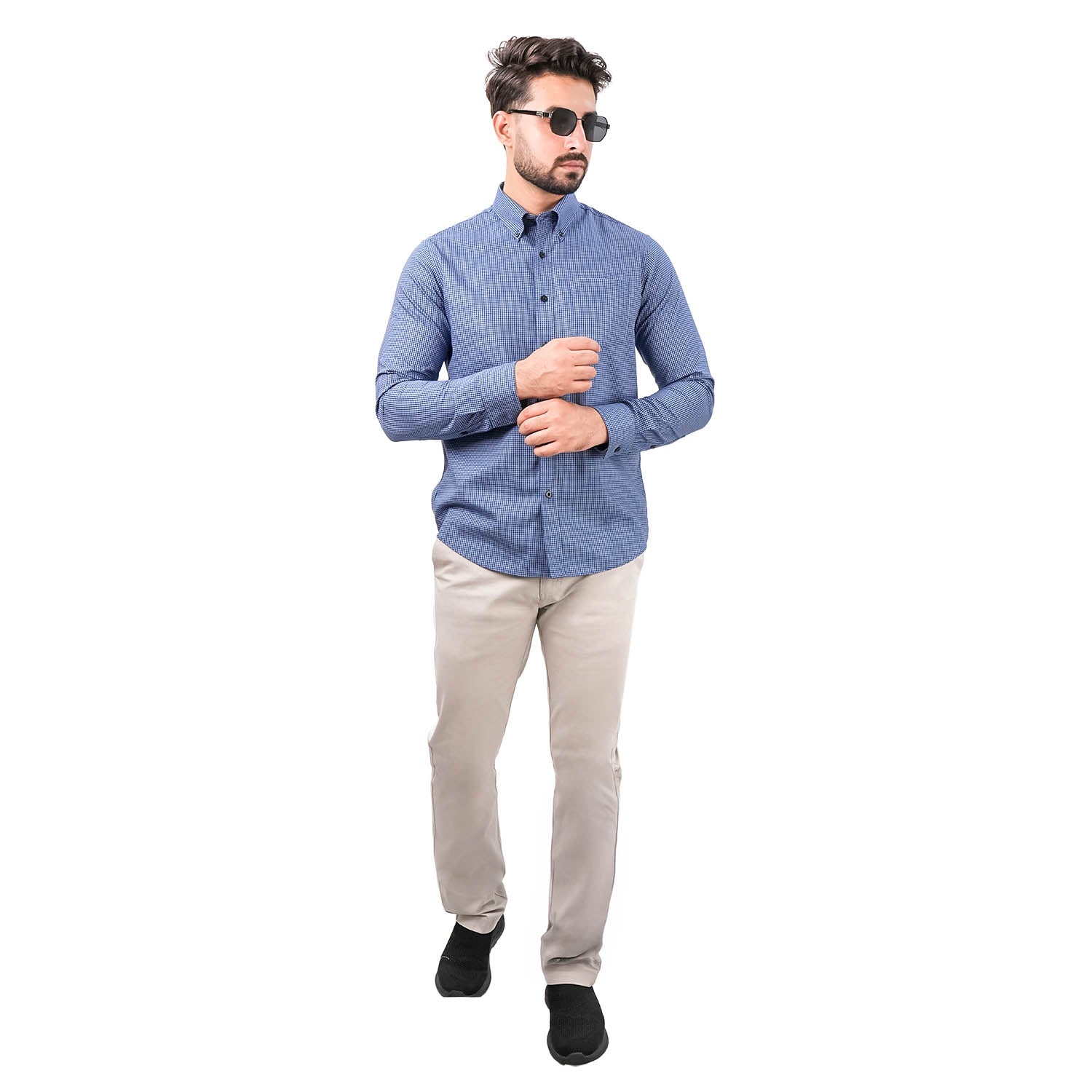 Men's Wrinkle-Free Long Sleeve Cotton Oxford Shirt