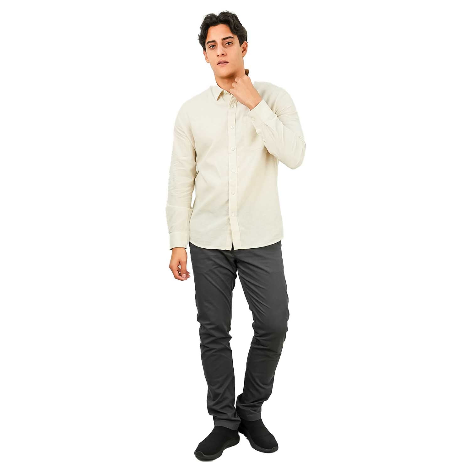 Men's Linen Cotton Poplin Shirt