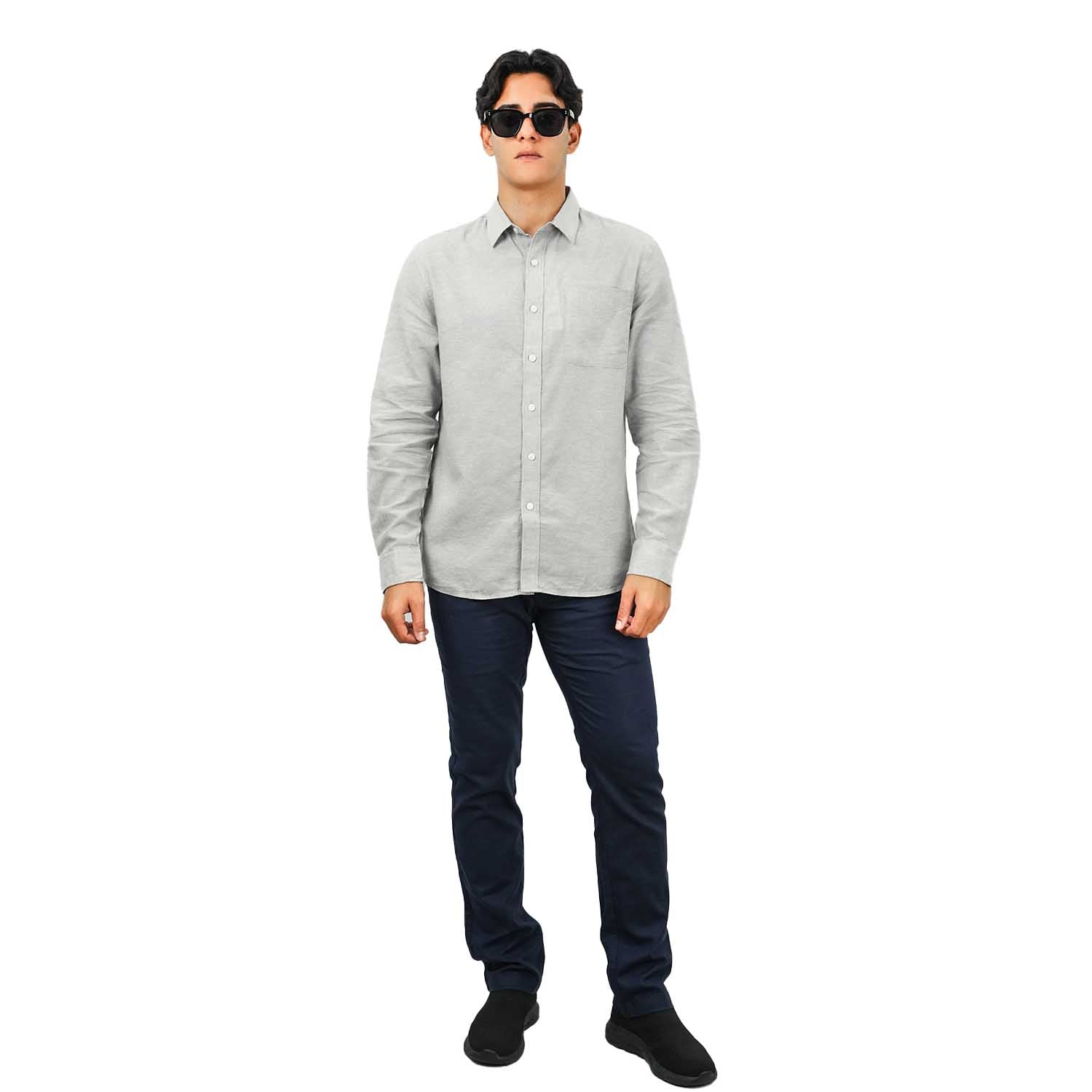 Men's Linen Cotton Poplin Shirt