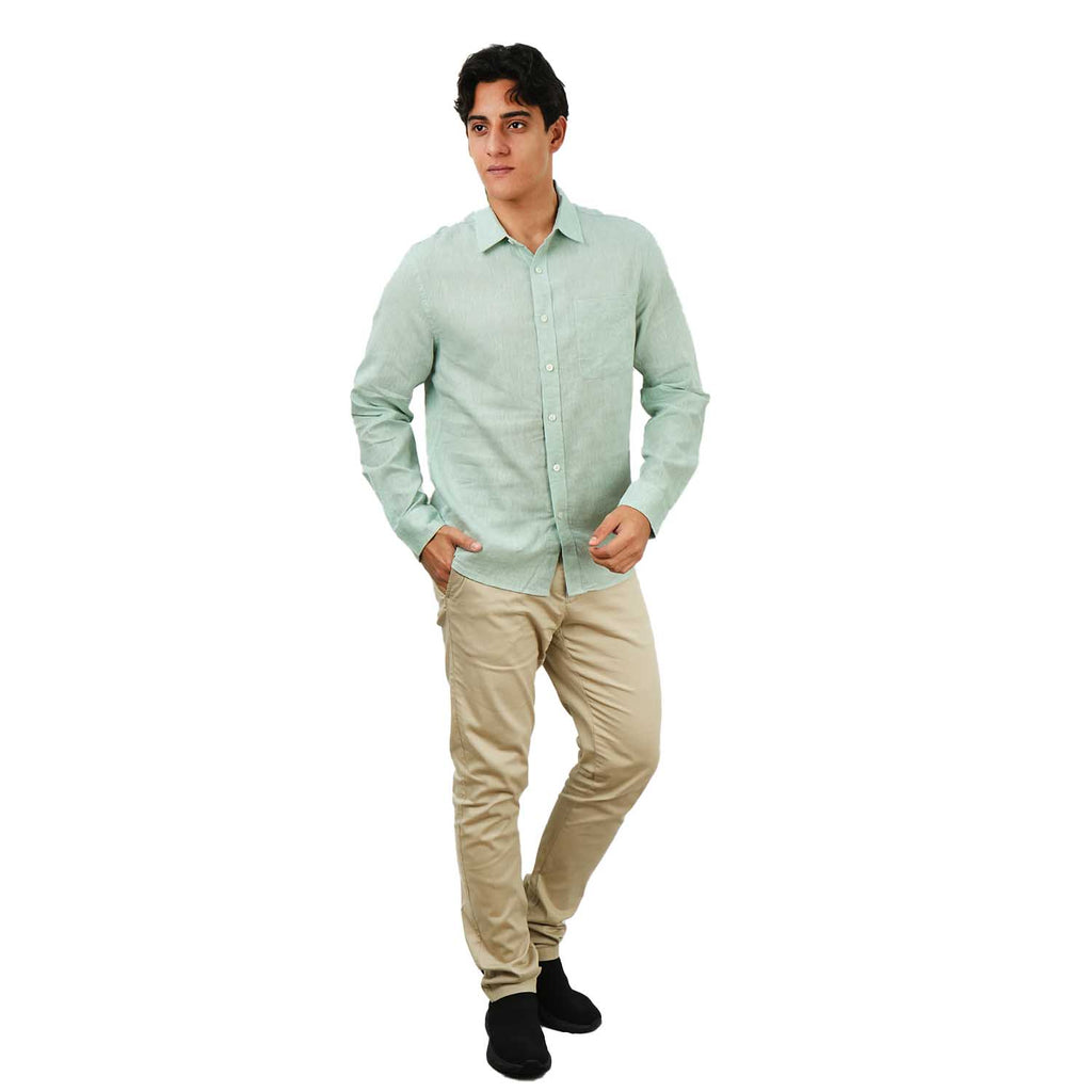 Men's Linen Cotton Poplin Shirt