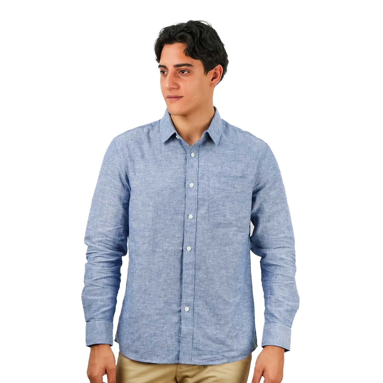 Men's Linen Cotton Poplin Shirt