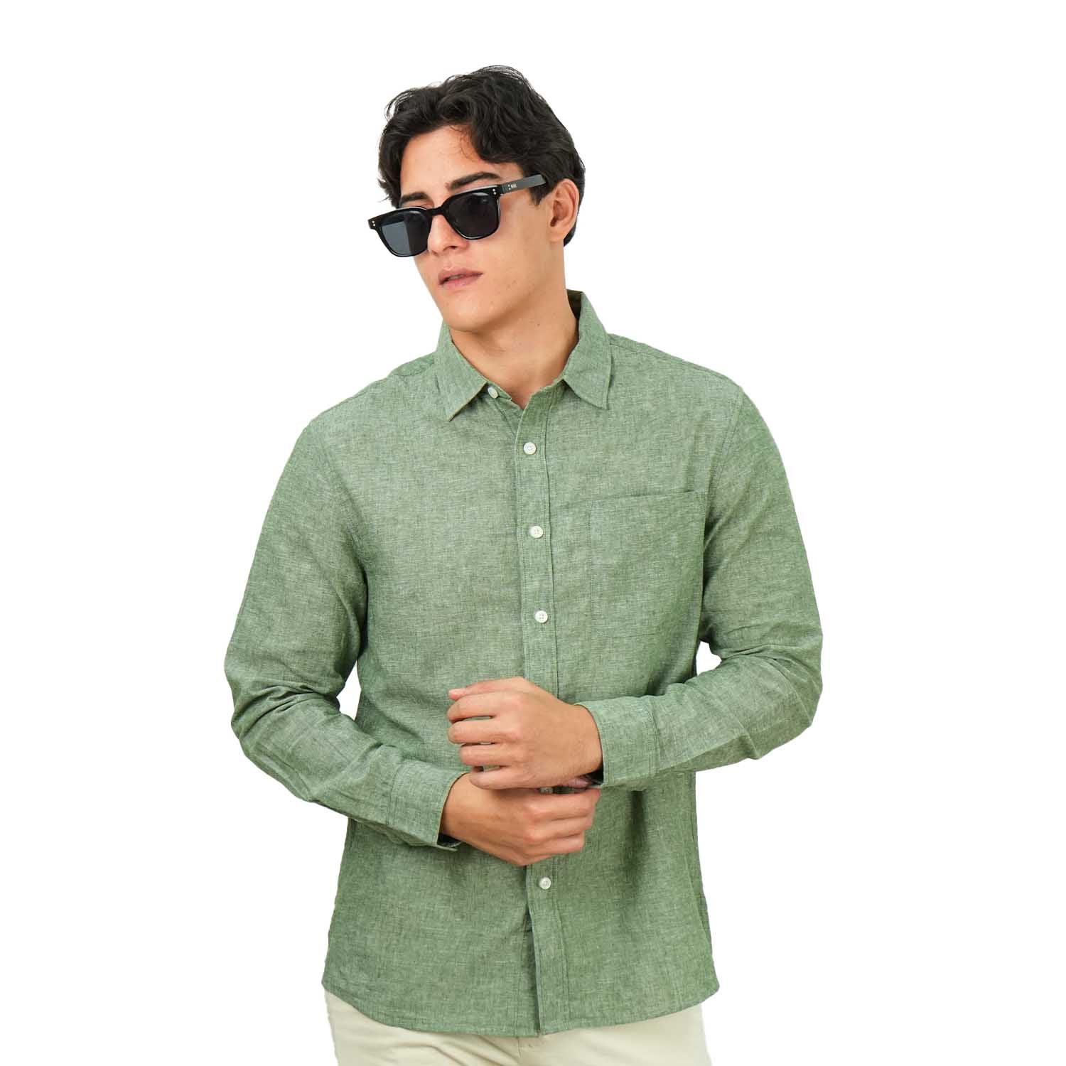 Men's Linen Cotton Poplin Shirt