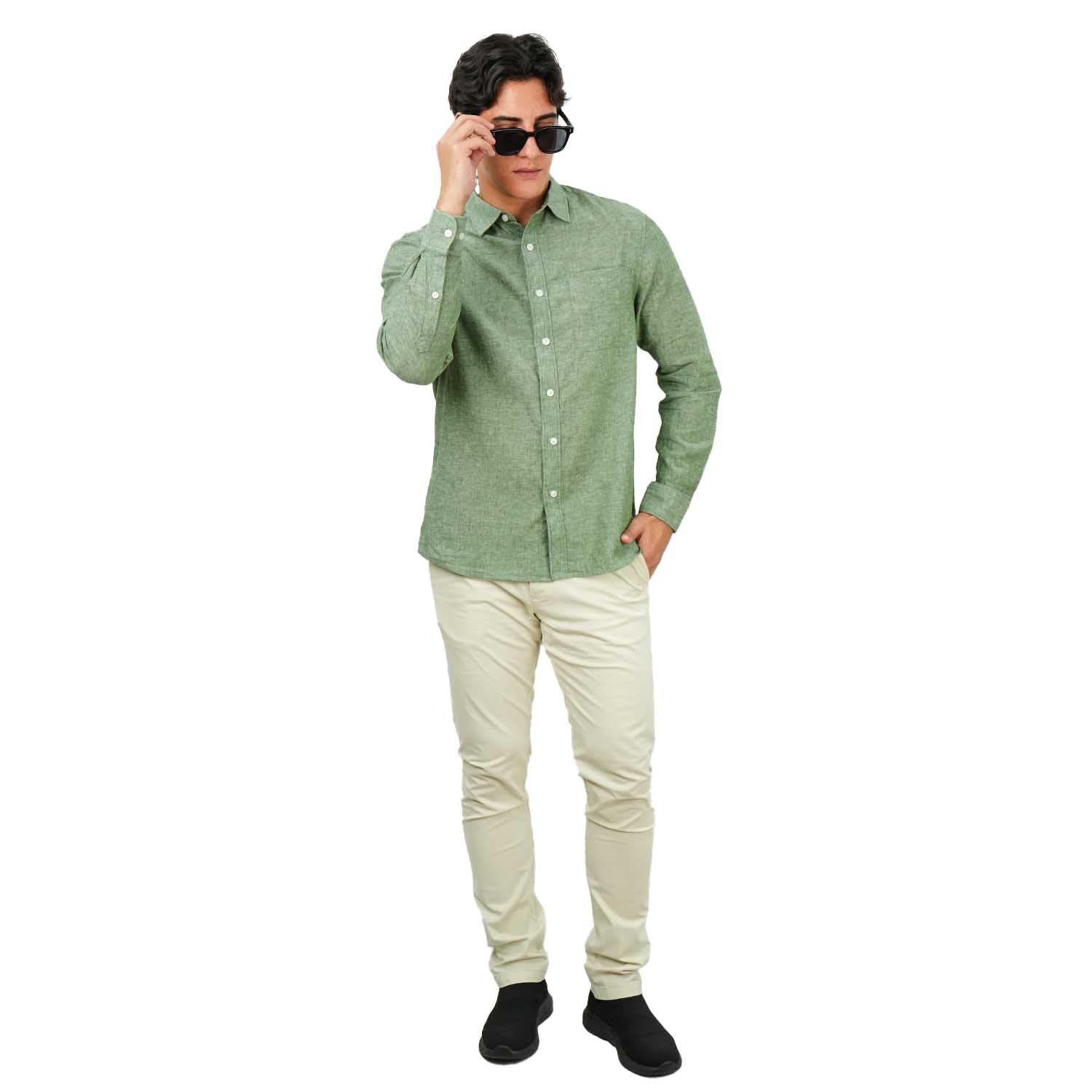 Men's Linen Cotton Poplin Shirt