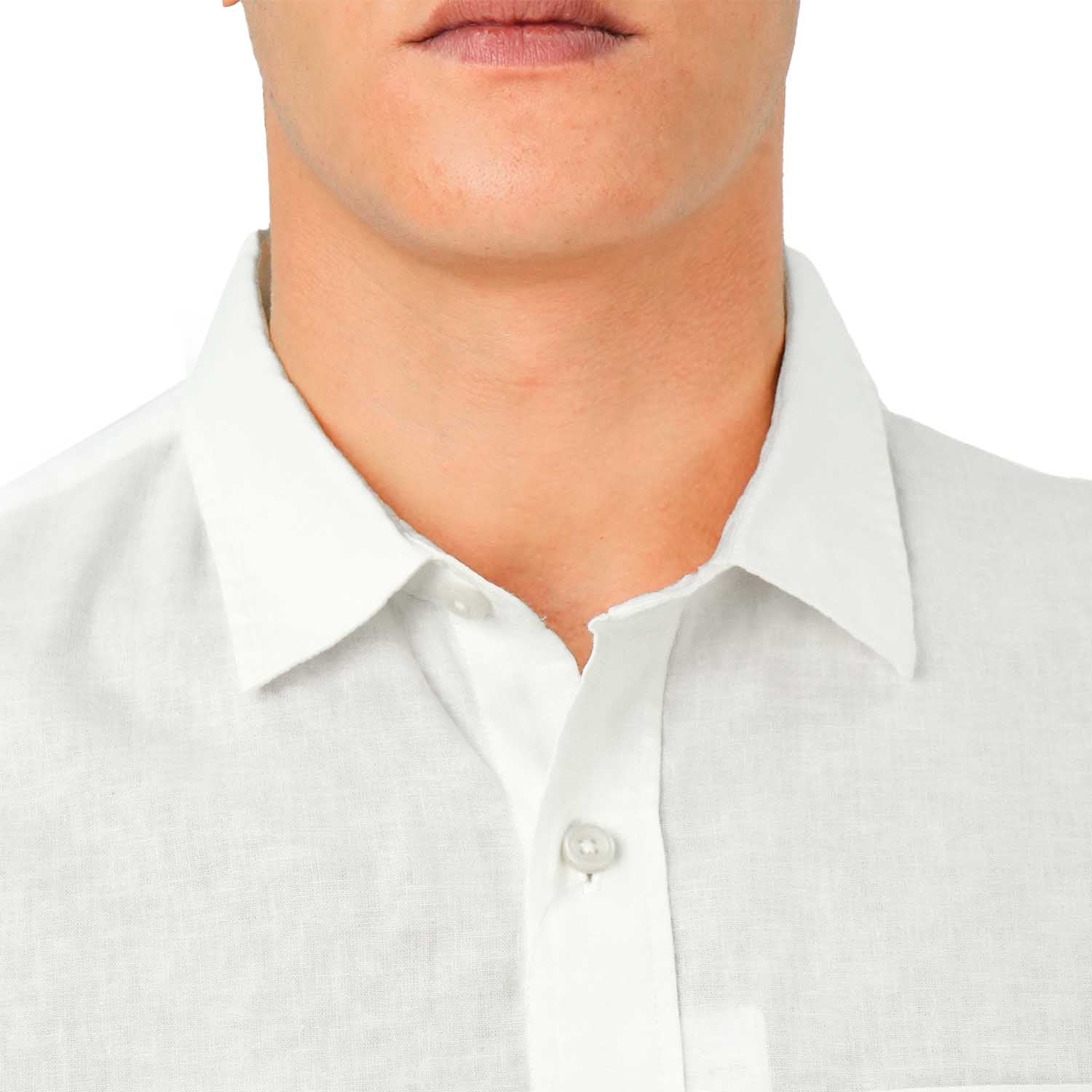 Men's Linen Cotton Poplin Short Sleeve Shirt