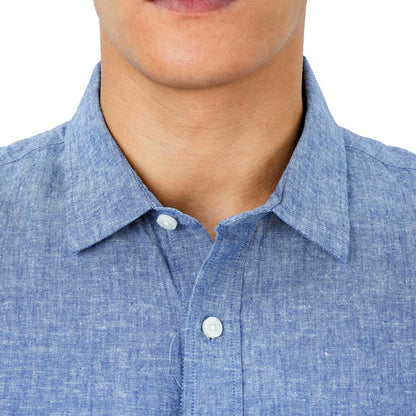 Men's Linen Cotton Poplin Short Sleeve Shirt