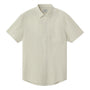Giordano Men's Linen Cotton Poplin Short Sleeve Shirt-Brown