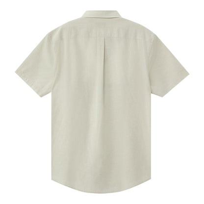 Men's Linen Cotton Poplin Short Sleeve Shirt