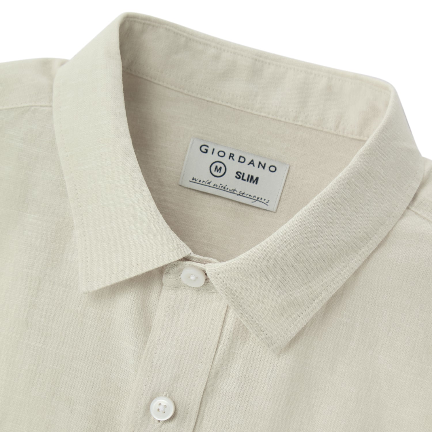 Men's Linen Cotton Poplin Short Sleeve Shirt