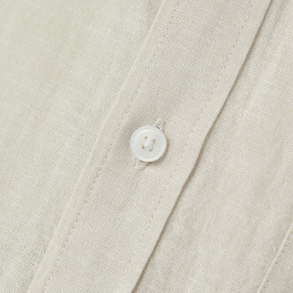 Men's Linen Cotton Poplin Short Sleeve Shirt