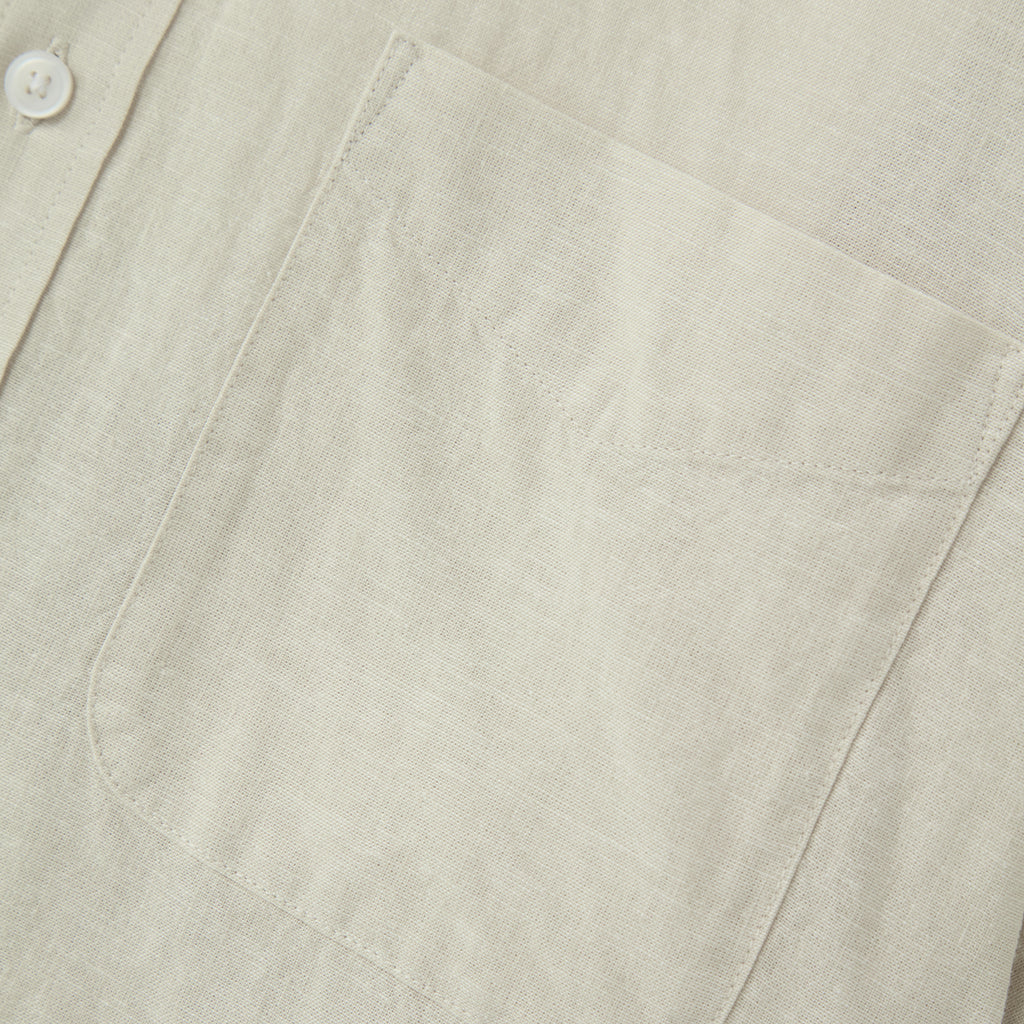 Men's Linen Cotton Poplin Short Sleeve Shirt