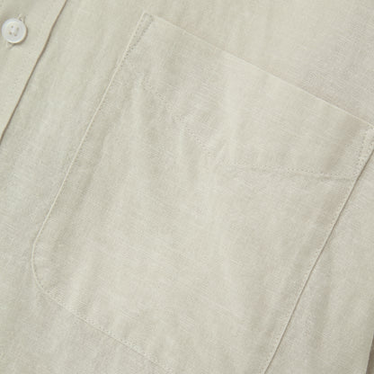 Men's Linen Cotton Poplin Short Sleeve Shirt