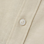 Men's Linen Poplin Blend Stand Collar Shirt