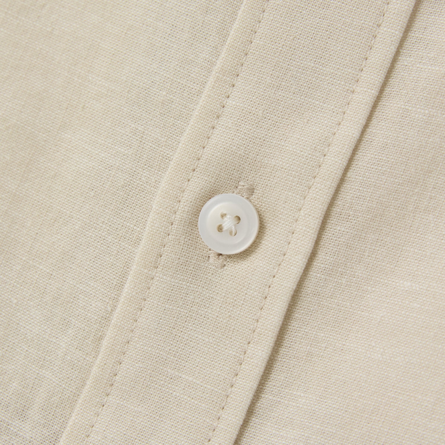Men's Linen Poplin Blend Stand Collar Shirt