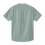 Men's Linen Cotton Poplin Band Collar Shirt | Slim Fit Summer Style
