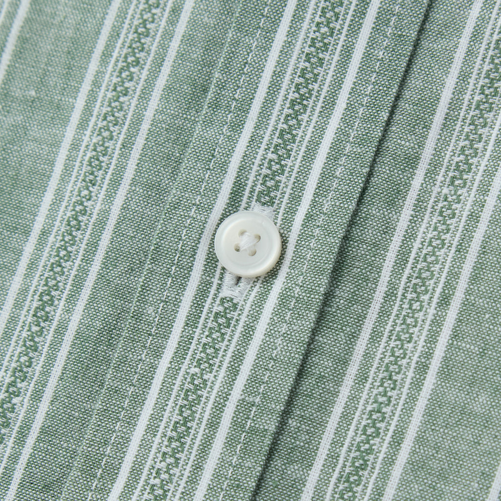Men's Linen Cotton Poplin Band Collar Shirt | Slim Fit Summer Style