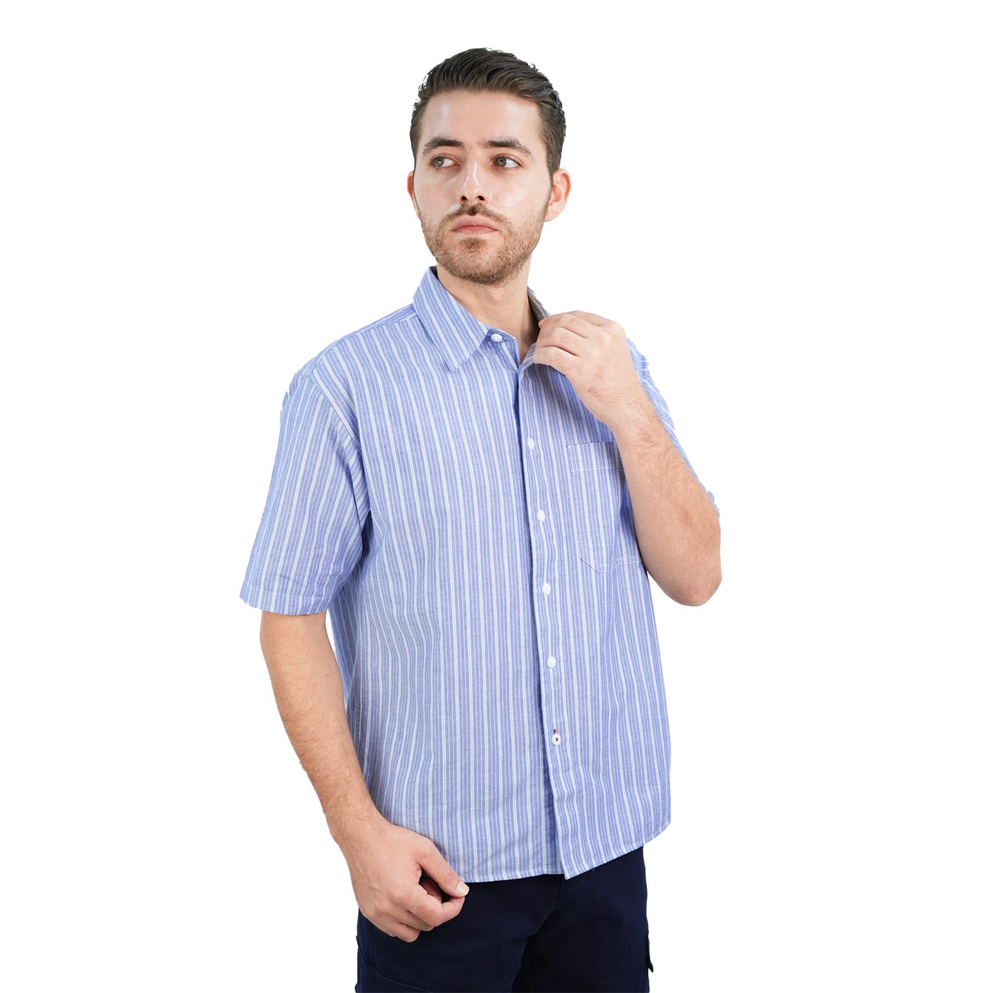 Men's Casual Oxford Shirt: 100% Cotton, Relaxed Fit