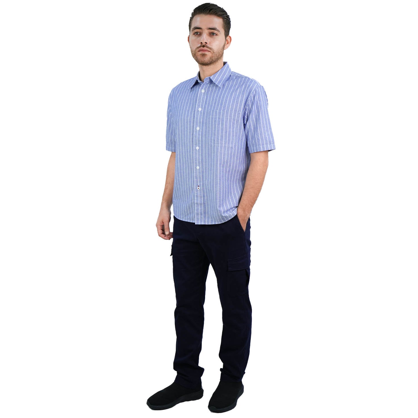 Men's Casual Oxford Shirt: 100% Cotton, Relaxed Fit