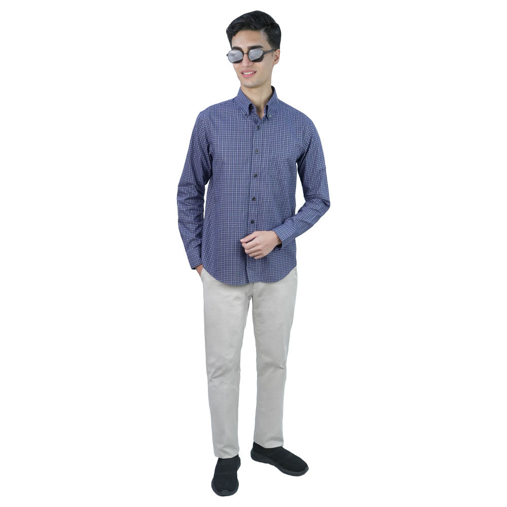 Men’s Cotton Oxford Wrinkle Free Long-Sleeve Shirt
