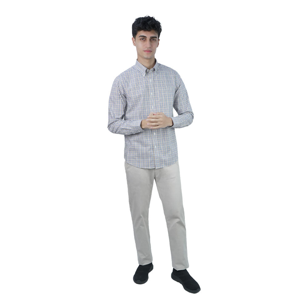 Men’s Cotton Oxford Wrinkle Free Long-Sleeve Shirt