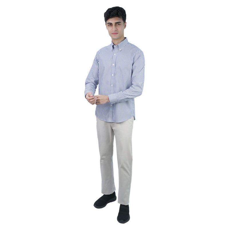Men’s Cotton Oxford Wrinkle Free Long-Sleeve Shirt