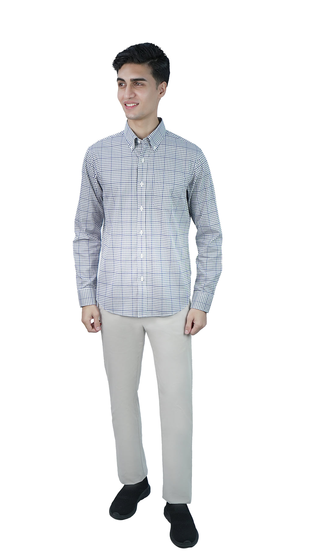 Men’s Cotton Oxford Wrinkle Free Long-Sleeve Shirt