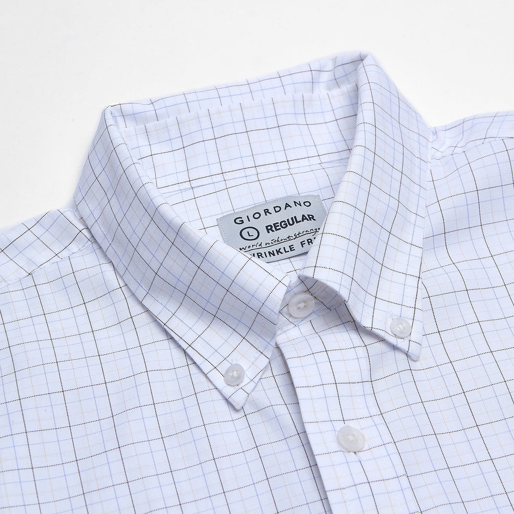 Men’s Cotton Oxford Wrinkle Free Long-Sleeve Shirt