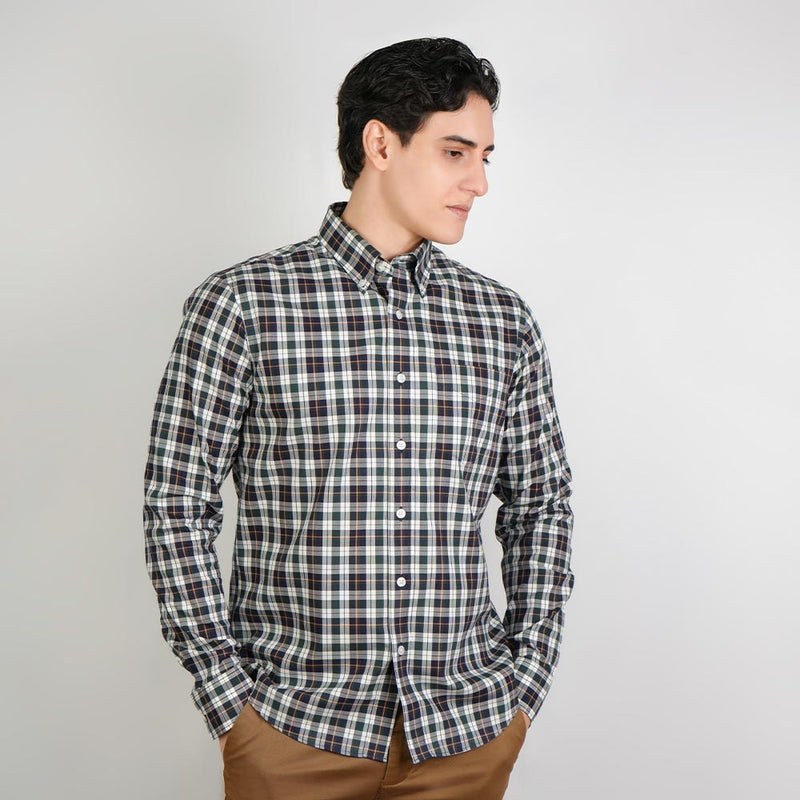 Men’s Cotton Oxford Wrinkle Free Long-Sleeve Shirt