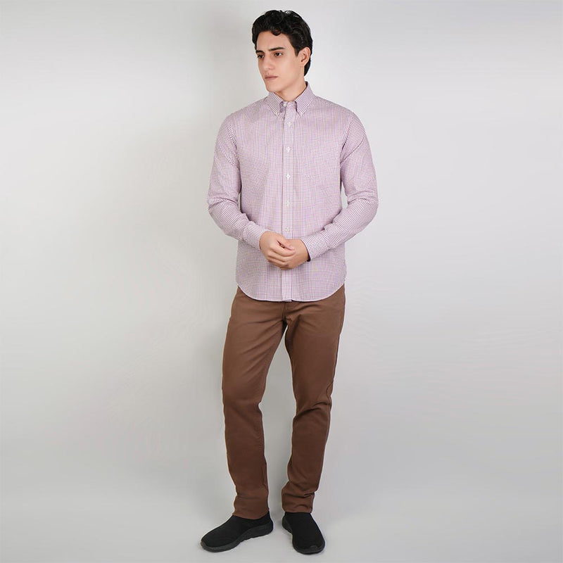 Men’s Cotton Oxford Wrinkle Free Long-Sleeve Shirt