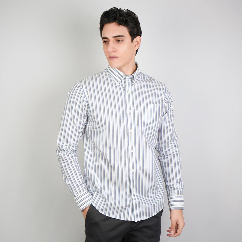 Men’s Cotton Oxford Wrinkle Free Long-Sleeve Shirt