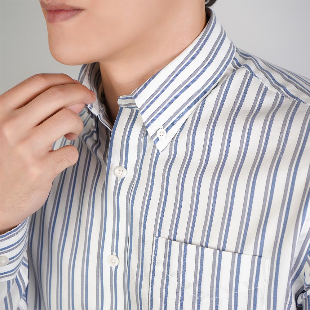 Men’s Cotton Oxford Wrinkle Free Long-Sleeve Shirt