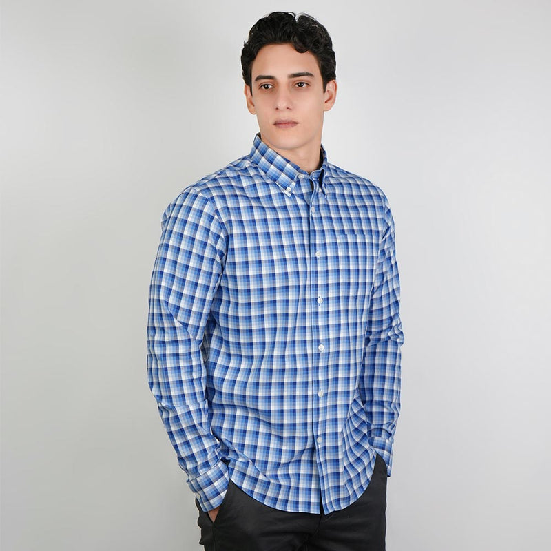 Men’s Cotton Oxford Wrinkle Free Long-Sleeve Shirt
