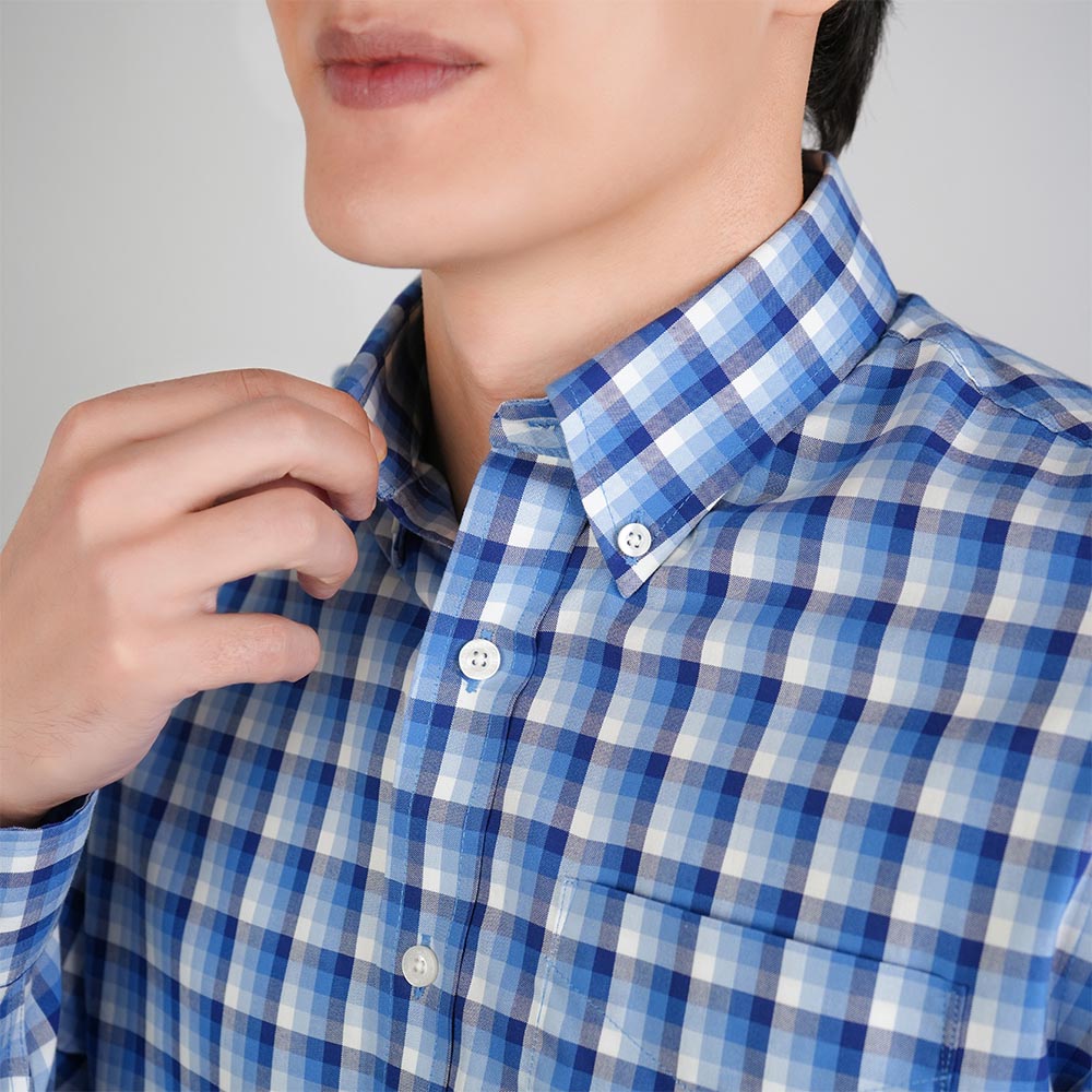 Men’s Cotton Oxford Wrinkle Free Long-Sleeve Shirt