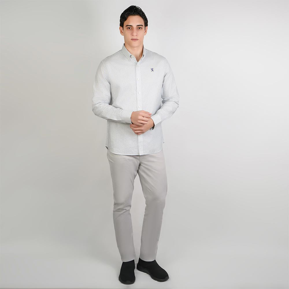 Men's Lion Oxford Printed Long Sleeve Shirt