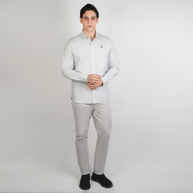 Men's Lion Oxford Printed Long Sleeve Shirt