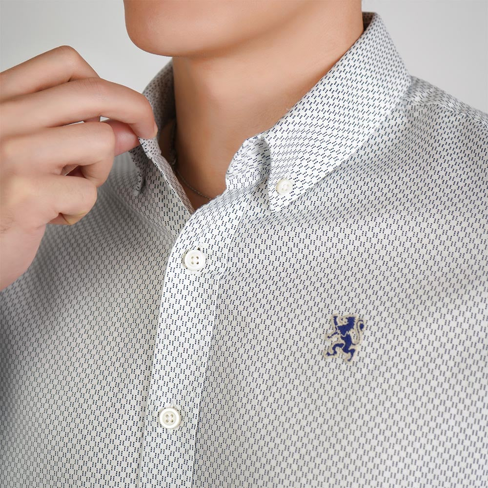 Men's Lion Oxford Printed Long Sleeve Shirt