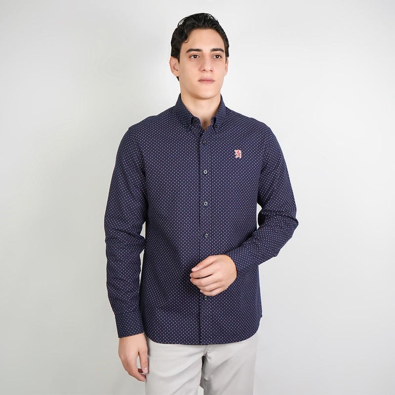 Men's Lion Oxford Printed Long Sleeve Shirt