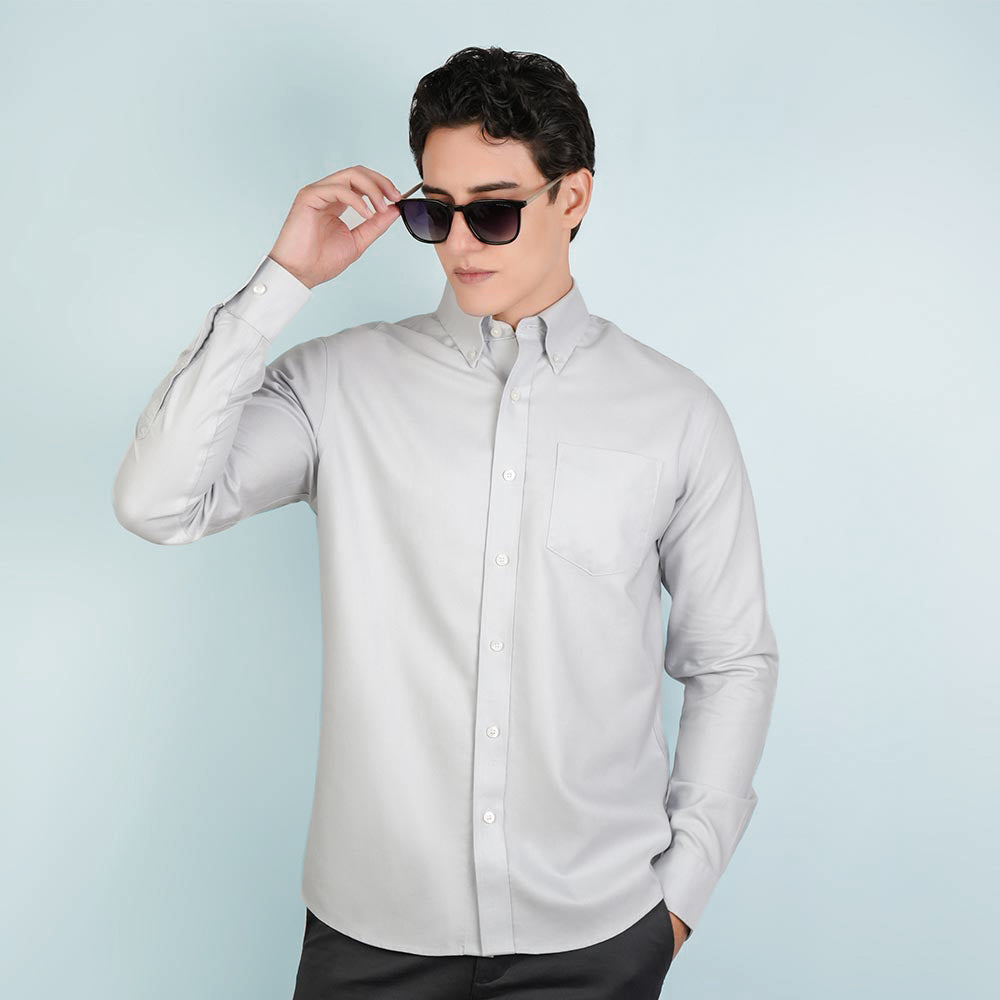 Men’s Cotton Long-Sleeve Wrinkle-Free Shirt
