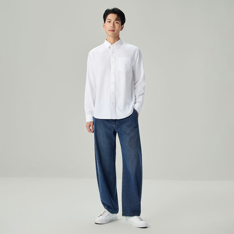 Men Wrinkle Free Cotton Oxford Shirt