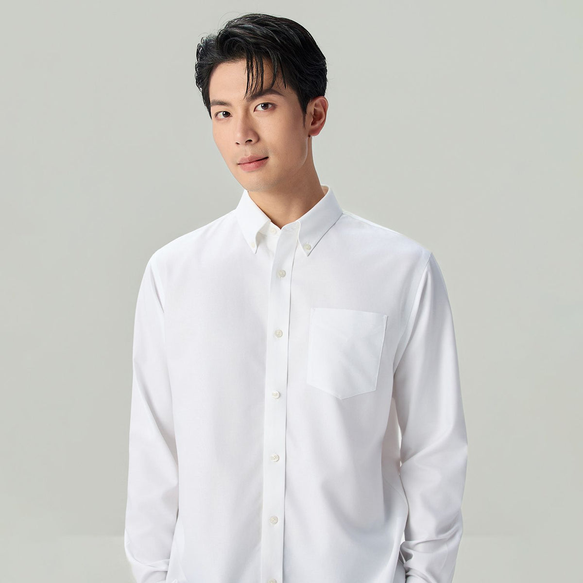 Men Wrinkle Free Cotton Oxford Shirt