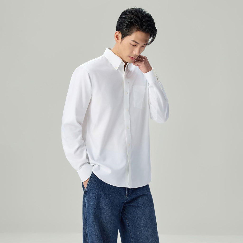 Men Wrinkle Free Cotton Oxford Shirt