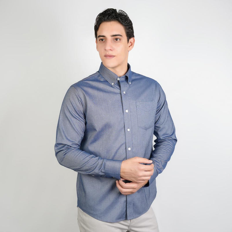 Men Wrinkle Free Cotton Oxford Shirt