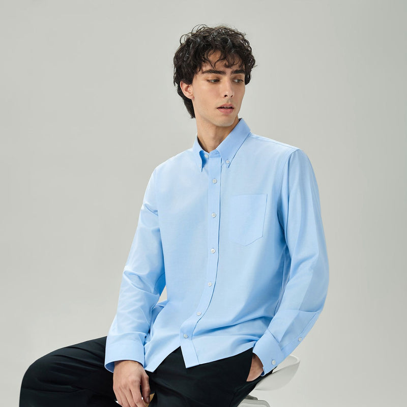 Men Wrinkle Free Cotton Oxford Shirt