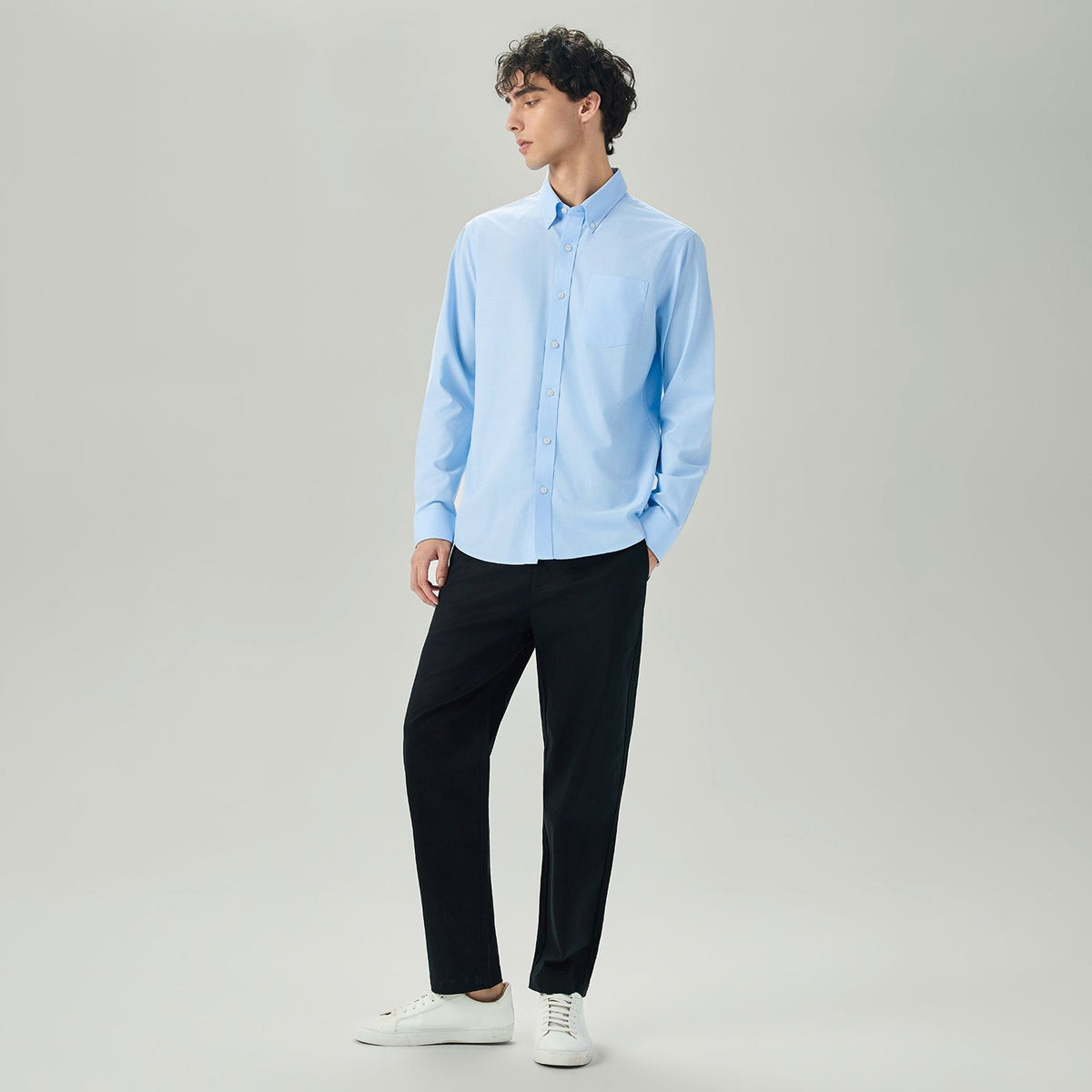 Men Wrinkle Free Cotton Oxford Shirt