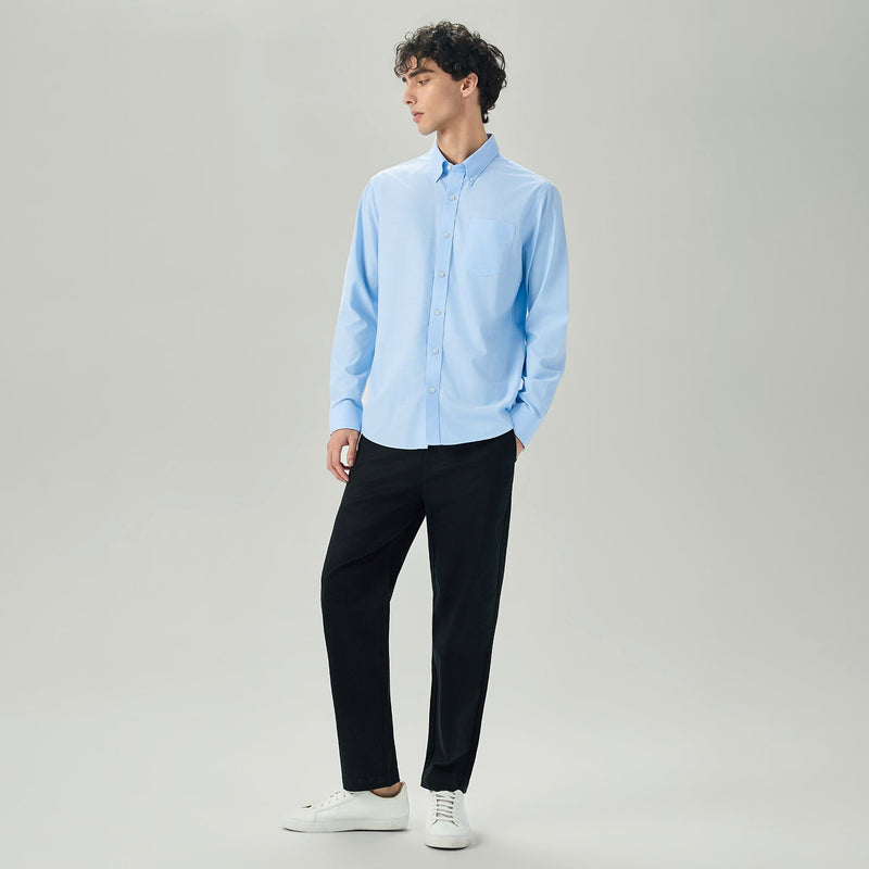 Men Wrinkle Free Cotton Oxford Shirt