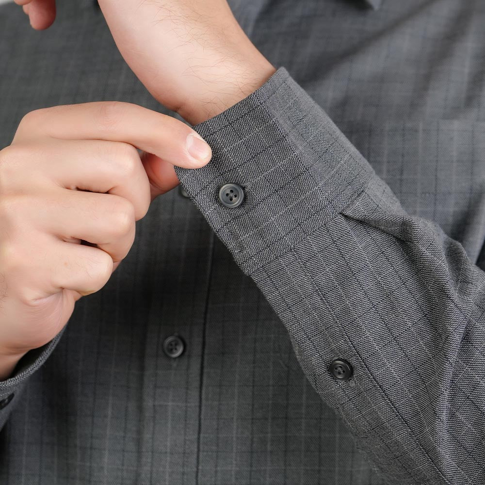 Men's Slim Checked Button-Down Shirt