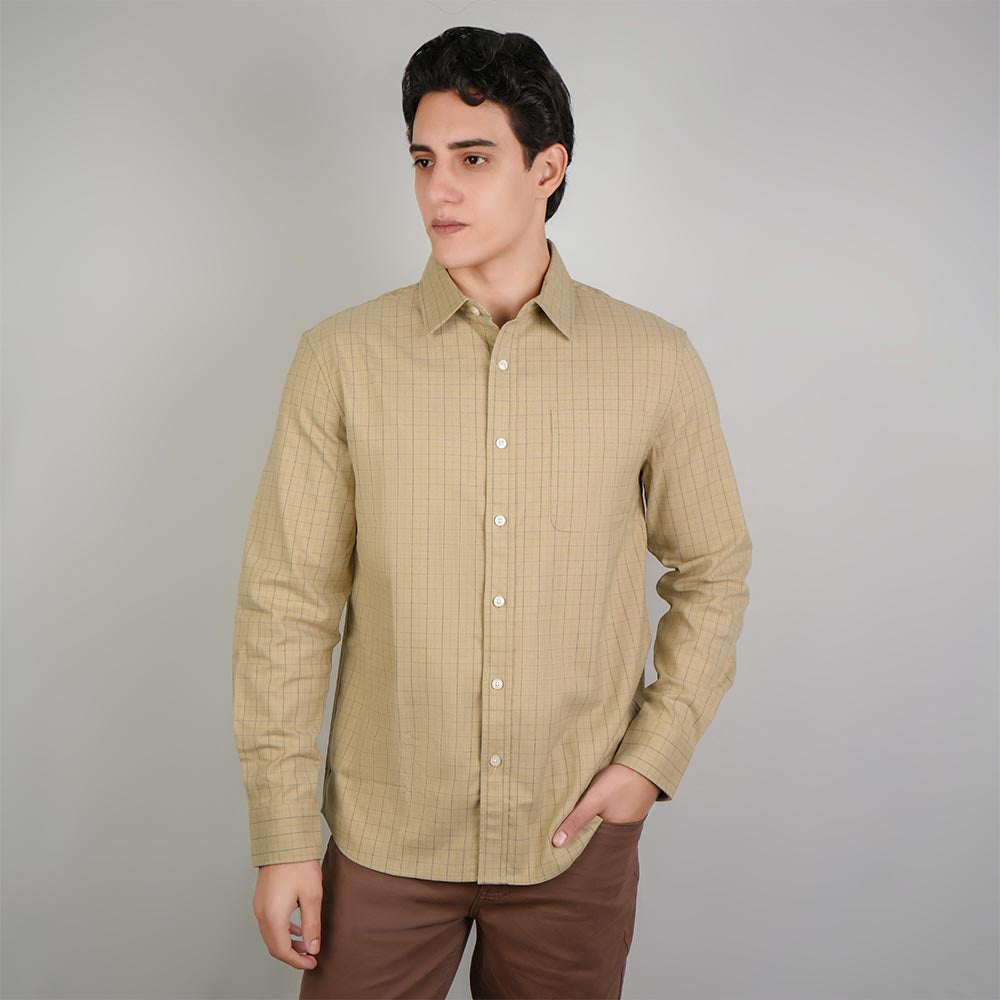 Men's Slim Checked Button-Down Shirt