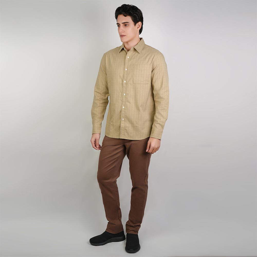 Men's Slim Checked Button-Down Shirt